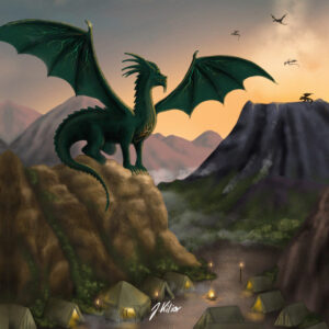 fantasy illustration drache